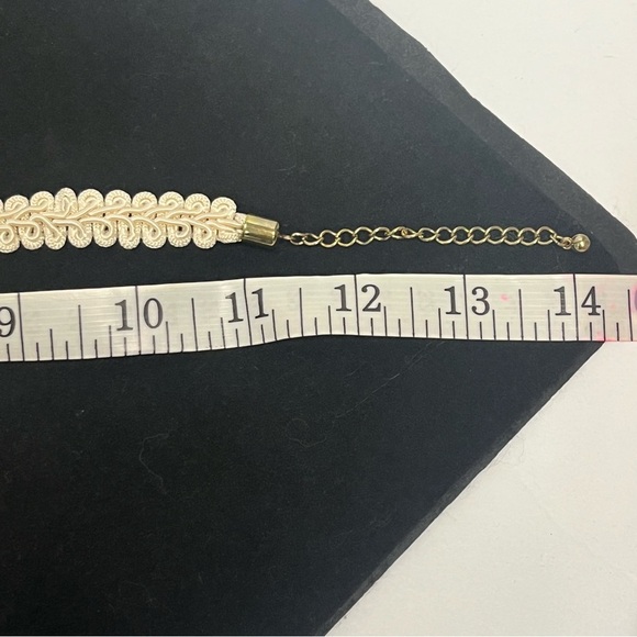 lace choker enamel heart charm romantic vintage victorian revival - Picture 4 of 6